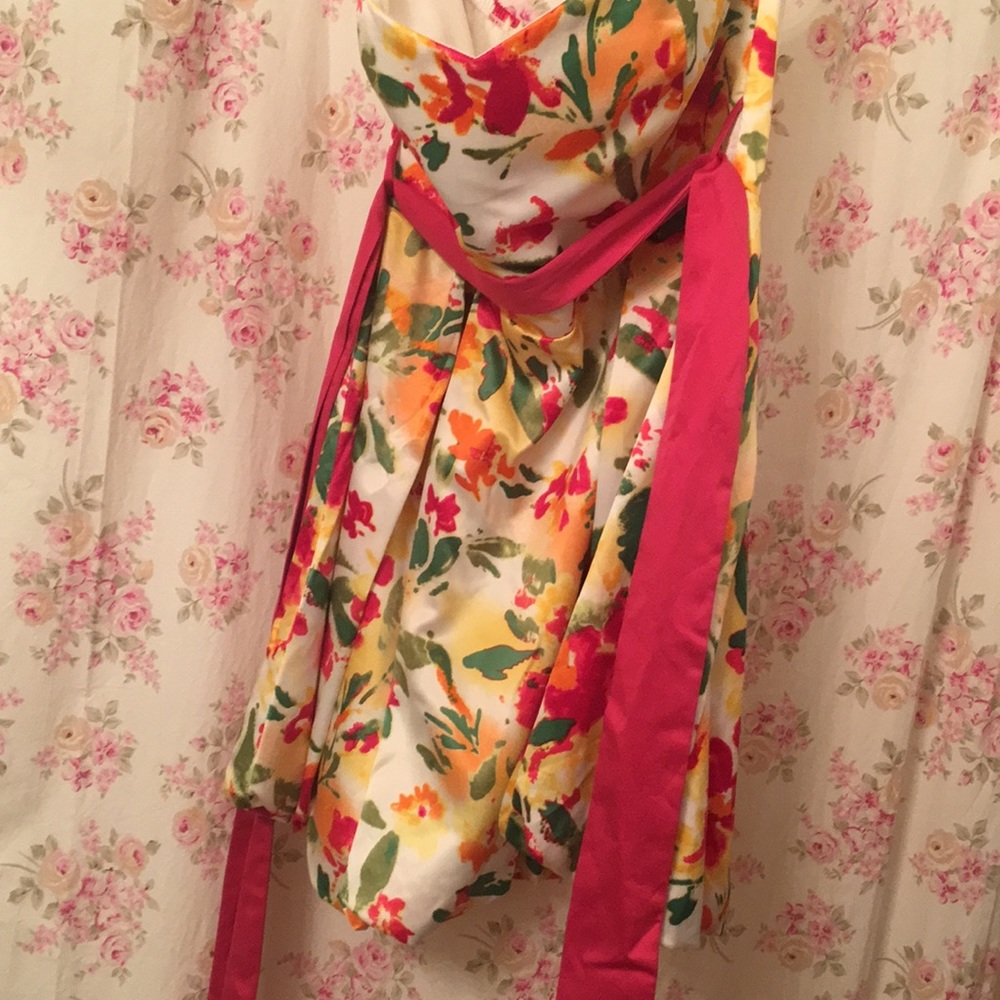 Floral silky dress